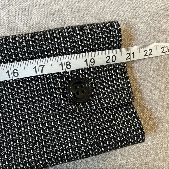 Tahari ASL Black White Textured Button Front Fully Lined Jacket Work Wear Office - Picture 8 of 10
